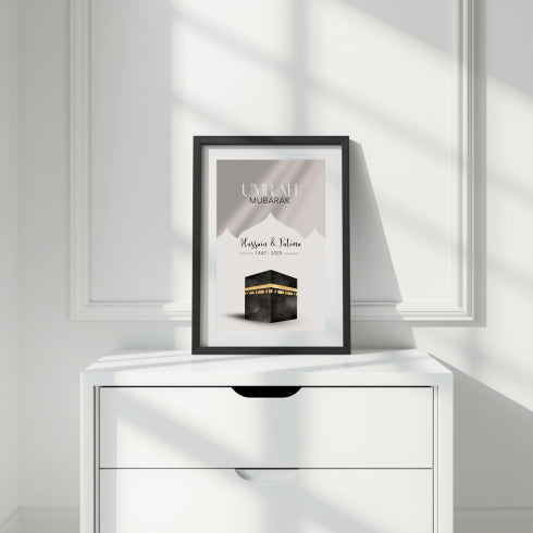 Personalized Name Umrah Mubarak Frame (A4/A3)