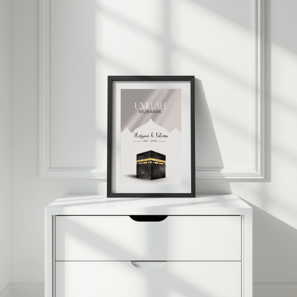 Personalized Name Umrah Mubarak Frame (A4/A3)